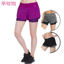 VUTRU Yoga Shorts Women Fitness Double Layered Spandex Elastic Running Workout Shorts Leggings for Ladies Gym Sport Short Pants 2024 - buy cheap