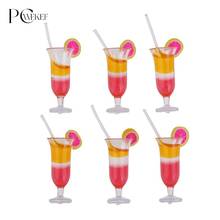 6Pcs 1:12 Dollhouse Miniature Drink Juice Cups Dolls Kitchen Food Accessories Simulation Kitchen Toys 2024 - buy cheap