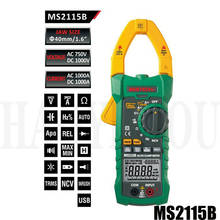 MASTECH MS2115B True RMS Digital Clamp Meter Multimeter DC AC Voltage Current Ohm Capacitance Frequency Tester with USB 2024 - buy cheap