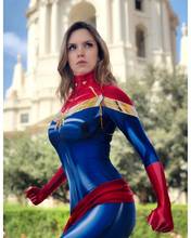 Captain Ms Carol Danvers Cosplay Costume Zentai Bodysuit Suit Superhero Halloween Jumpsuits 2024 - buy cheap