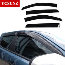 Visera de viento de inyección para coche, Deflector de ventana de protección contra lluvia y sol, color negro, doble cabina, para Ford Ranger T6 T7 T8 25012-2019 2024 - compra barato