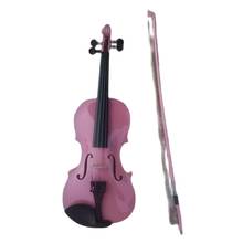 PINK Color Violin 1/4 Violin Handcraft Violino Musical Instruments 2024 - buy cheap