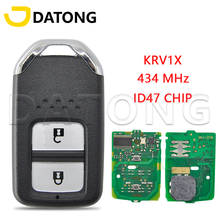 Datong-chave de controle remoto para carro, chave para honda greiz, fit city, jazz, xrv, hrv, crv, id47, chip 434, fsk, kr5v1x, 72147-t5a 2024 - compre barato