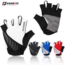 Darevie MTB велосипедные перчатки с полупальцами тайваньские импортные гелевые мягкие велосипедные перчатки высокое качество противоударные велосипедные перчатки дышащие 2024 - купить недорого