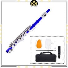 Professional Nickel Plated C Key Piccolo Blue Color W/ Case Cleaning Rod And Soft Polishing Cloth And Gloves 2024 - buy cheap