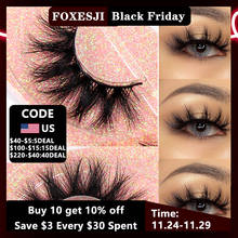 FOXESJI Makeup Eyelashes 3D Mink Lashes Fluffy Soft Wispy Natural Cross Eyelash Extension Reusable Lashes Mink False Eyelashes 2024 - купить недорого