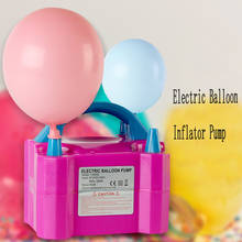 Bomba para encher balão elétrico portátil com buraco duplo, plugue eu/us, bico compressor de ar, bomba elétrica inflável para balão, soprador de ar 2024 - compre barato