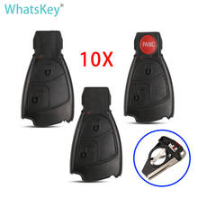 WhatsKey 10Pcs 2/3/4 Button Smart Remote Key Shell Fob Cover Case For Mercedes C E ML Class CLS CLK For Benz W203 W204 W211 320 2024 - buy cheap