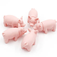 Cleaning Teeth Dog Cat Chewing Toy Pig Squeak Cute Rubber Pet Dog Puppy Playing Pig Toy Squeaker Squeaky With Sound 2024 - buy cheap