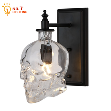 Vintage Industrial Skull Bottle Wall Lamp Home Decor Loft Individual Led E14 Glass Wall Mounted Bar Cafe Bedroom Studio Coffe 2024 - buy cheap