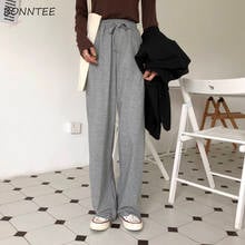 Casual Pants Grey Daily Streetwear Full Length Soft Korean Style Loose Trousers Simple Harajuku Female Chic Ulzzang College Ins 2024 - buy cheap