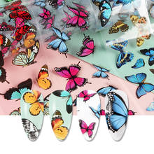 10pcs Nail Foils Blue Butterfly Stickers for Nails Design Manicure Decals Transfer Starry Sticker Butterfly Nail Art Decorations 2024 - buy cheap
