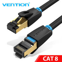 Vention-cabo ethernet cat8, cabo de alta velocidade vention, sstp, cabo de ligação de rede lan para modem, roteador, pc 2024 - compre barato