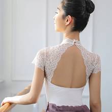 2022 Spring And Autumn New Backless Lace Ballet Leotard For Girls Dancewear Ballerina Dress Women Short Sleeve Gymnastic Suit 2024 - buy cheap