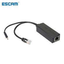 ESCAM-Divisor de potencia IEEE 802.3af, Micro USB activo, PoE, sobre Ethernet, 48V a 5V, 2.4A, para tableta, Dropcam o Raspberry Pi 2024 - compra barato