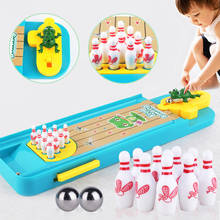 Mini desktop bowling brinquedos conjunto para meninos crianças interessante interior dos desenhos animados jogo de mesa kit desenvolvimento esporte para crianças 2024 - compre barato