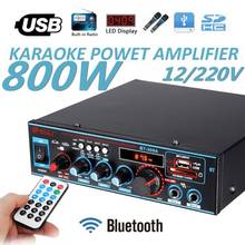 800W Audio Power Amplifier BT HiFi Stereo Hi-Fi Amplifier FM Radio Home Theater Karaoke Amplifier With Remote Control 2024 - buy cheap