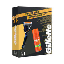 Gillette Подарочный Набор Мужская Бритва Fusion5 ProGlide + Sensitive Гель Для Бритья Ограниченного Выпуска 75 мл  2024 - купить недорого
