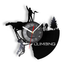 Mountain Rock Climbing Home Decor Wall Clock Extreme Rock Climbing Design Vinyl Record Clock Sports Gift Hiking Climbing Lovers 2024 - buy cheap
