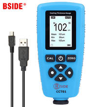 BSIDE Digital Coating Thickness Gauge tester 1 micron Accuracy 0-2000um Car Paint Film Thickness Tester  Meter Measuring FE/NFE 2024 - buy cheap