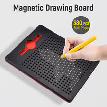 Montessori Magnetic Drawing Board Toy For Kids Magnetic Steel Beads Educational Drawing Toys Writing Board Toys For Children 2024 - buy cheap