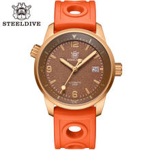 STEELDIVE Bronze Diving Watch Re-engraved 1949 Men Built-in Chronograph Lap NH35 Automatic Mens Mechanical Watches 2022 - buy cheap