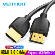 Кабель Vention HDMI тонкий HDMI в HDMI 2,0 HDR 4 k @ 60Hz для разветвителя удлинитель 1080P кабель для PS4 HDTV проектора 1,5 м 3 м Кабель HDMI 2024 - купить недорого