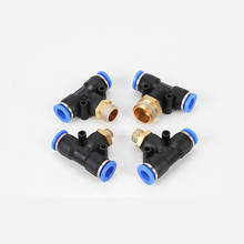 Conector de ar, conexão em t, 6mm, 8mm, 10mm, 12mm, 4mm, tubo de mangueira para 1/4 ", 5/8", m5 1/8 "3/8", bspt, rosca macho, engate pneumático 2024 - compre barato