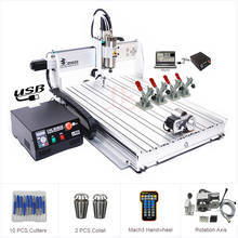 Máquina cortadora de Metal 3D, 4 ejes, puerto USB, CNC 8060, 2.2KW, March3, ER20, enrutador CNC, enrutador 3D, grabador de aluminio, fresado de madera 2024 - compra barato