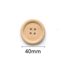 50Pcs 40mm Natural Wood  Button High-quality Twist Buckle Clothing Decoration Wedding Decoration Handmade DIY Sewing Accessories 2024 - buy cheap