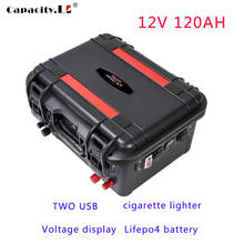 12V 120AH Lifepo4 battery pack RV solar cell Marine and motor Lithium Iron Phosphate outdoor Camping waterproof 2024 - buy cheap