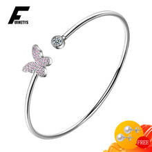 Trendy Bracelet 925 Silver Jewelry with Zironc Gemstone Butterfly Shape Bracelets Accessories for Women Wedding Party Engagement 2024 - buy cheap