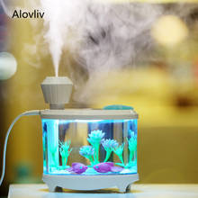 460ml Fish Tank USB Air Humidifier For Home Ultrasonic Desktop Mist Maker with Colorful Night Lamps Mini Office Air Purifier 2024 - buy cheap