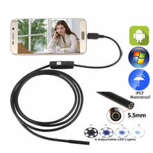 USB Camera Endoscope Waterproof HD 5.5mm 2M 3.5M 5M Snake Tube Mirco Borescope Video Camera Inspection Endoscope for Android 2024 - buy cheap