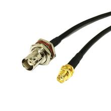 SMA Female Nut To BNC Female Jack Bulkhead Pigtail Cable Adapter RG58 50CM/100CM Wholesale NEW For Baofeng Radio 2024 - buy cheap