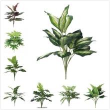 Искусственные растения Monstera Evergreen, искусственное маленькое дерево, домашний декор, пластиковая зеленая трава, тропическая зелень, украшени... 2024 - купить недорого