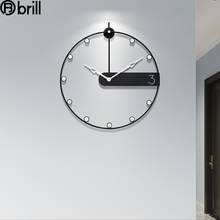 Reloj de pared sencillo de lujo, diseño moderno, nórdico, creativo, decoración del hogar, de cuarzo, de Metal, silencioso, 50 2024 - compra barato