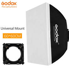 Godox-Softbox de estudio fotográfico, 60x60cm, 24x24 pulgadas, soporte Universal para Flash de estudio, estroboscópico 2024 - compra barato