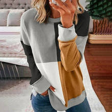 Sweatshirt Women Patchwork Long Sleeve Goth Pink Tops Women Clothing Sweatshirts Vintage Streetwear Spring Shirts 2024 - buy cheap