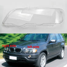 Para bmw x5 e53 2000 2001 2002 2003 frente farol lâmpada capa transparente lâmpada de plexiglass faróis capa da lâmpada escudo 2024 - compre barato