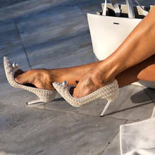 Roni Bouker New Fashion Luxury Women's White Wedding Heels Woman Genuine Leather Pumps Women Pearl High Heel Shoes Size 42 2024 - buy cheap
