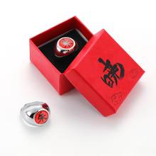Аниме Косплей-костюм Akatsuki кольца с коробкой Итачи обезболивающее кольцо на палец для взрослых ниндзя реквизит аксессуары крутой подарок 2024 - купить недорого