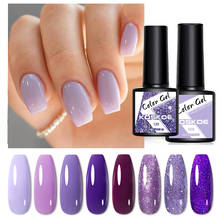 KOSKOE Nail Polish Gel 8ml Purple Serise Semi Permanant Soak Off Nail Varnishes Need UV LED Top Coat Nail Art Gel Varnish 2024 - buy cheap