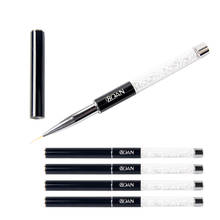 BQAN 1 PCS  Crystal Handle 5mm/7mm/9mm/11mm  Drawing Brush Liner Brush Painting Pen Gel Polish Crystal Nail Art Manicure Tools 2024 - купить недорого