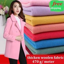 150cm*50cm Woolen Cloth Fabric Solid Color Cashmere Coat Autumn Winter Thick Single-sided Woolen Cloth DIY Apparel Fabric 470g/m 2024 - buy cheap