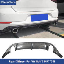 Carbon Fiber Car Rear Bumper Diffuser Lip Spoiler for Volkswagen Golf 7 Vii Standard and G-ti Bumper 2014-2017 Car Body Kit 2024 - buy cheap