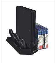 Новый PS4/Slim/Pro вертикальная подставка 2 контроллера зарядное устройство зарядная док-станция охлаждающий вентилятор игровой держатель для sony Playstation 4 2024 - купить недорого