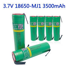 18650 bateria mj1 3.7v 3500mah 18650, bateria recarregável de lítio para pacote de bateria para mj1 18650 bateria + níquel para faça você mesmo 2024 - compre barato