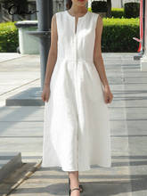 Celmia-Vestido largo de verano sin mangas para mujer, traje Sexy informal con cuello de pico, cinturón suelto hasta el tobillo, para fiesta, 2022
