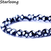 49pcs/string 8mm football round shape lampwork glazed glass beads for bracelet necklace DIY jewelry making 2024 - buy cheap